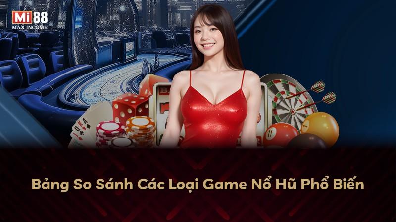 Bảng So Sánh Các Loại Game Nổ Hũ Phổ Biến