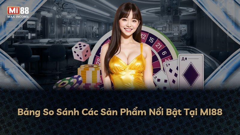 Bảng So Sánh Các Sản Phẩm Nổi Bật Tại MI88