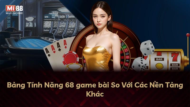 Bảng Tính Năng 68 game bài So Với Các Nền Tảng Khác
